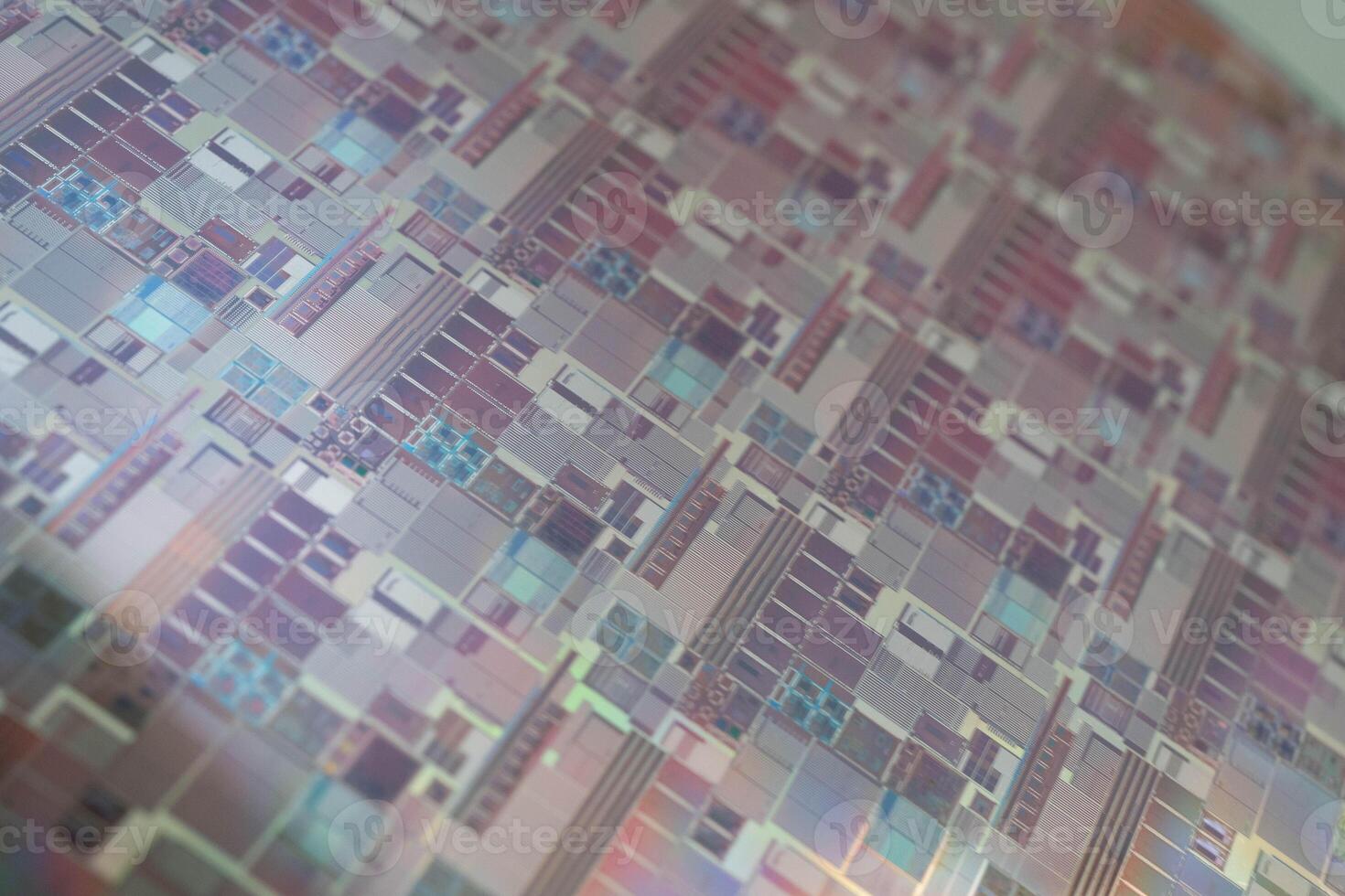 Silicon wafer for manufacturing semiconductor of integrated circuit. photo