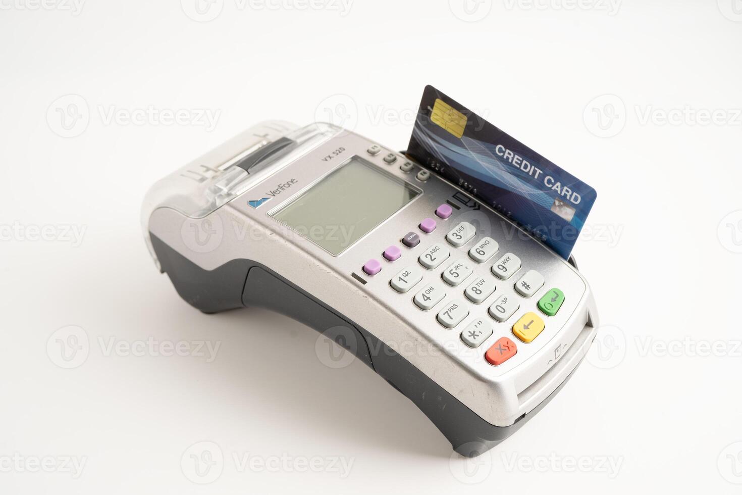 Payment POS terminal for finance and shopping business and technology. photo