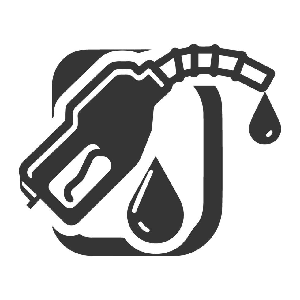 A gas pump with a drop of fuel vector