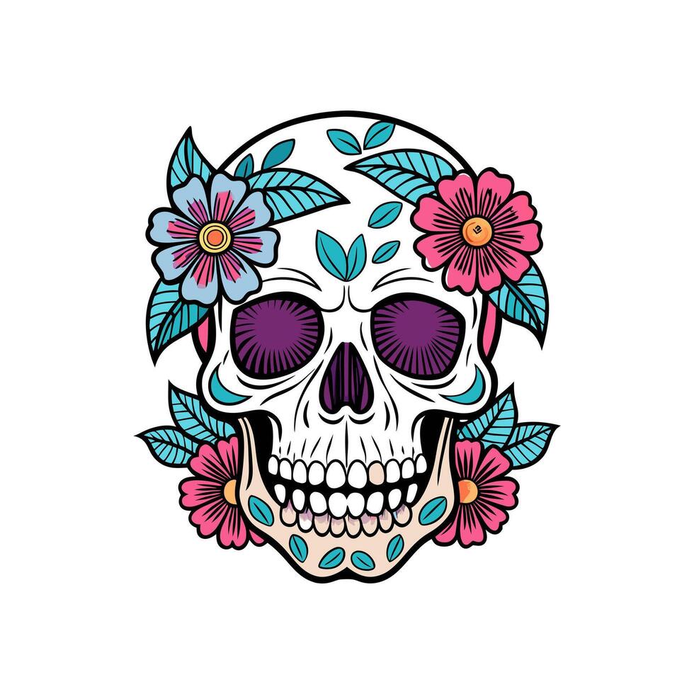 Day of the dead skull vector