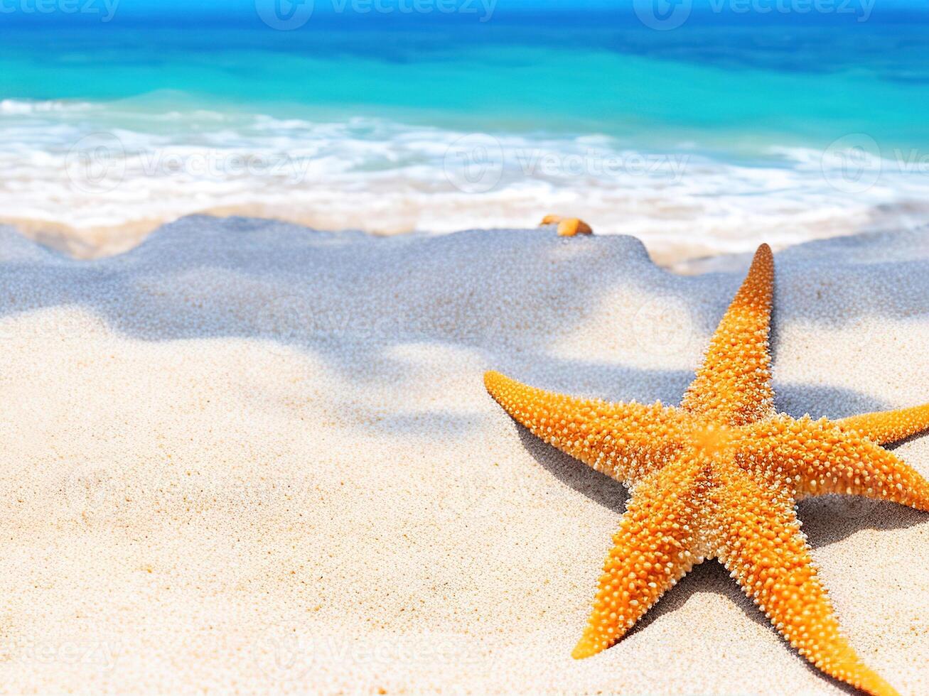 A starfish on the beach photo