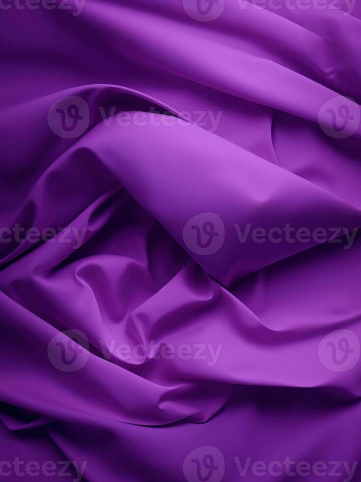 Purple fabric background with folds photo