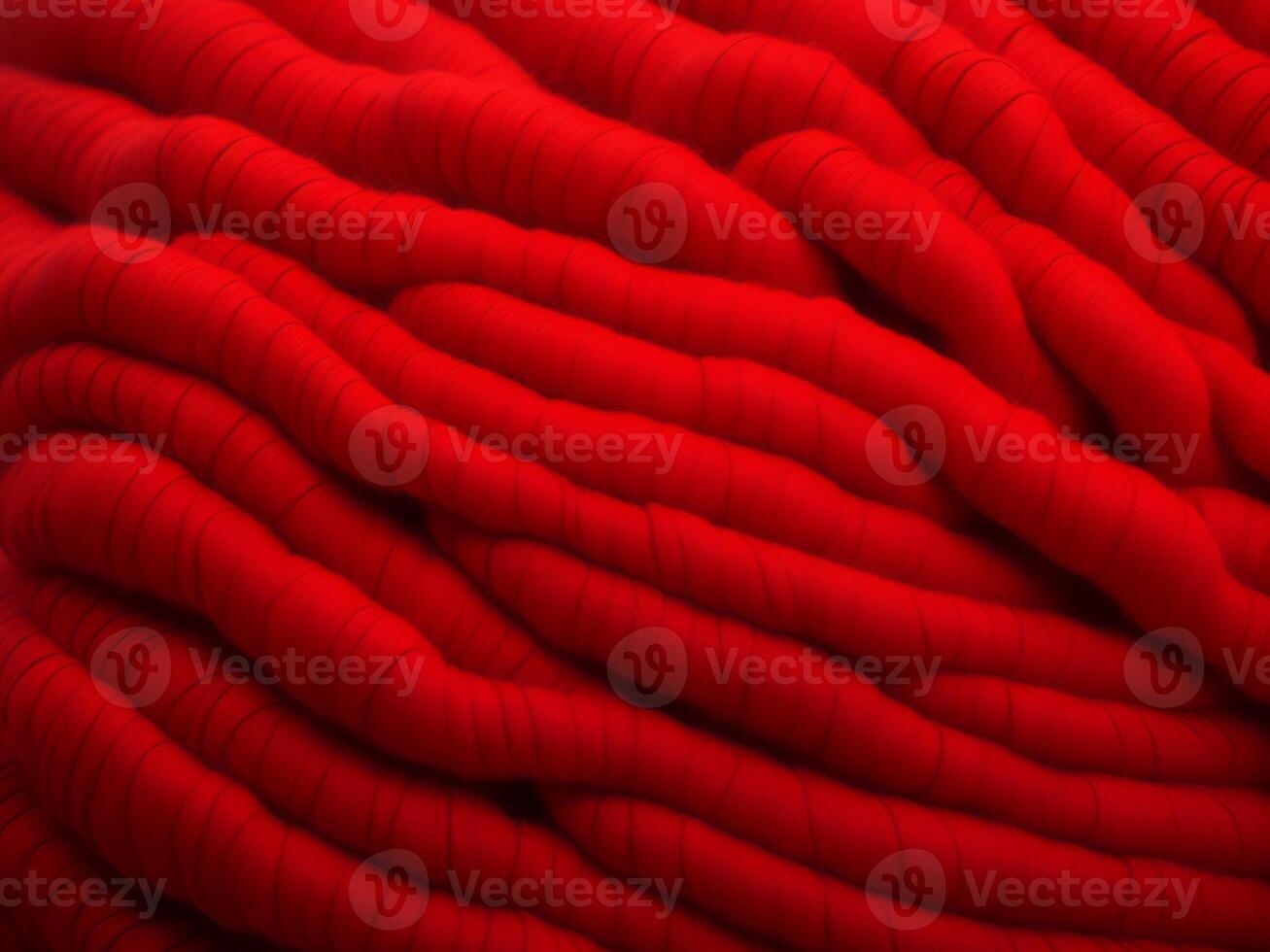A close up of a red ball of yarn photo
