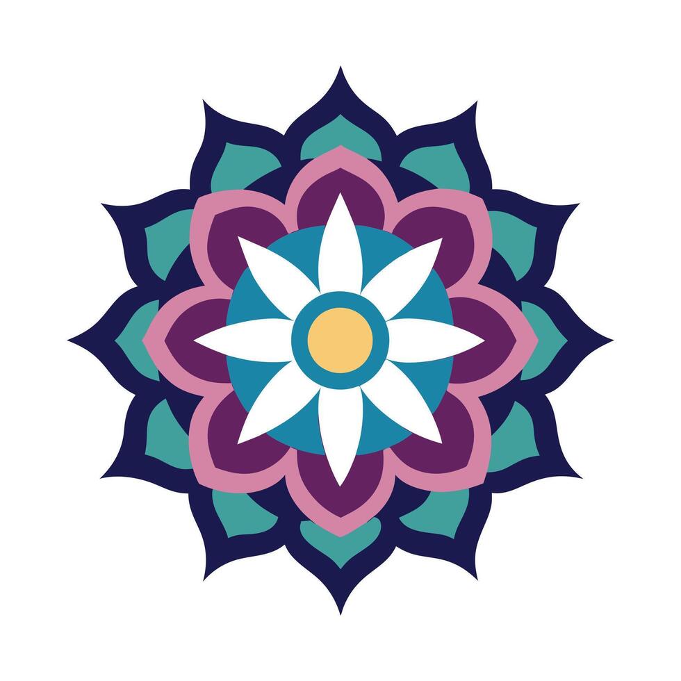 Ornamental Mandala with Intricate Detail vector