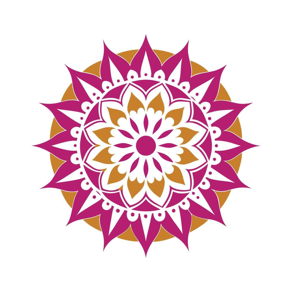 Artful Mandala with Vibrant Pattern vector
