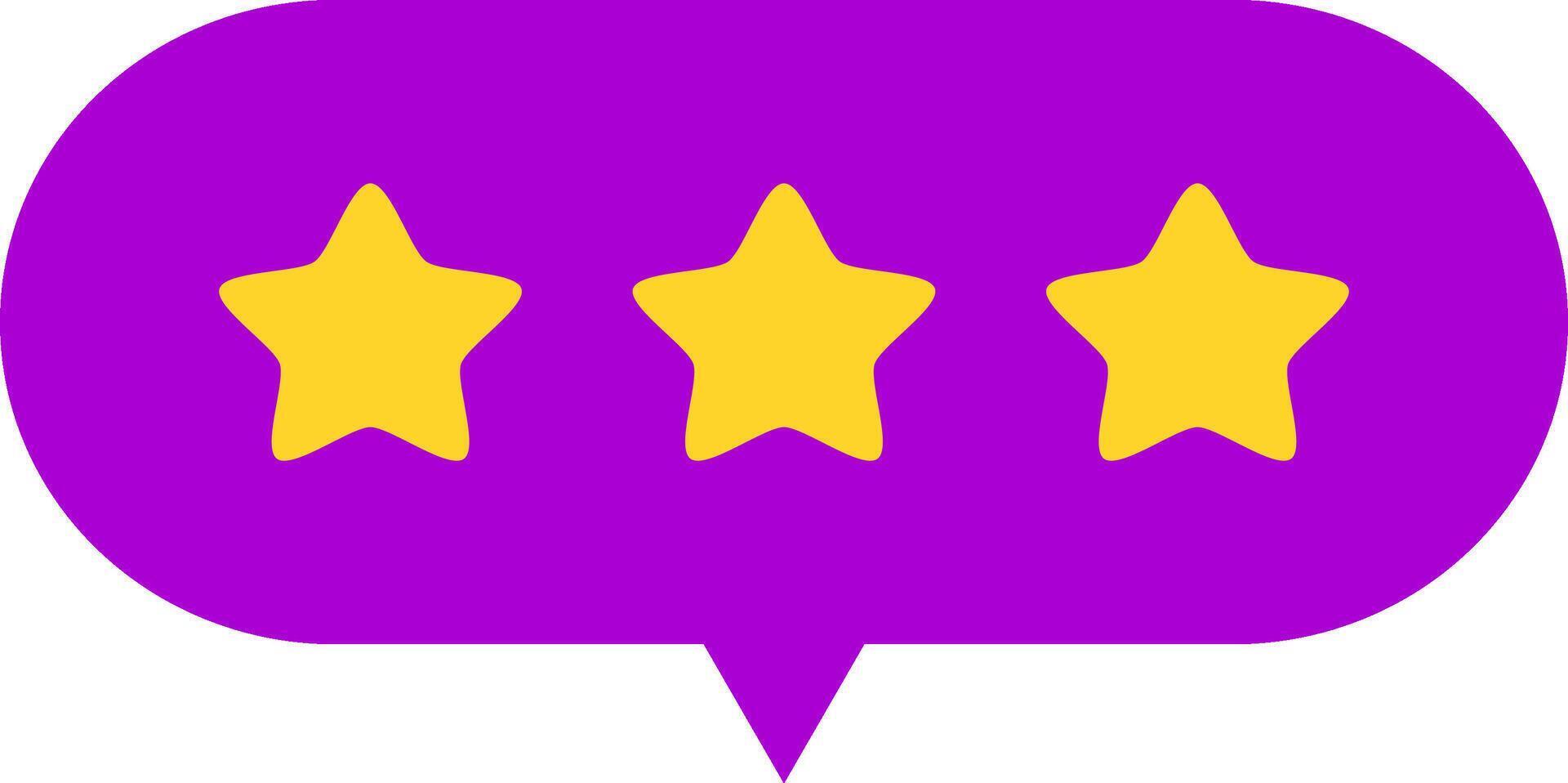 Balloon with 3 stars. 3 stars rating icon. vector