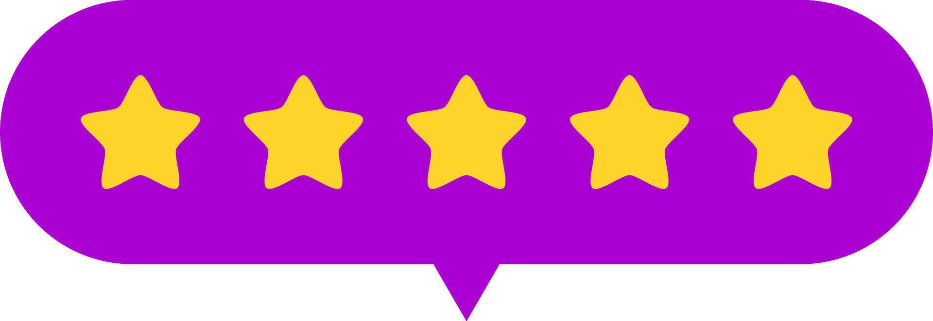 5 stars balloon. 5 stars rating icon. vector