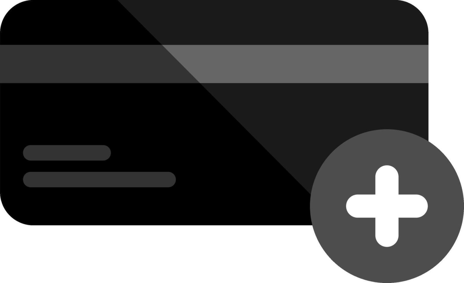 Credit Card with Plus Sign Symbol. vector