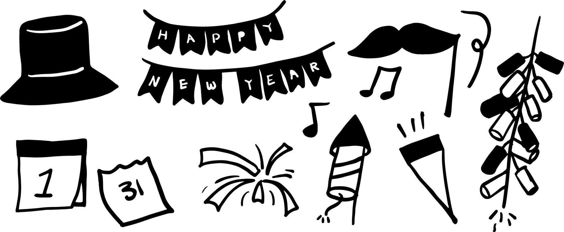 Minimalist New Year Art for Holiday Creations vector