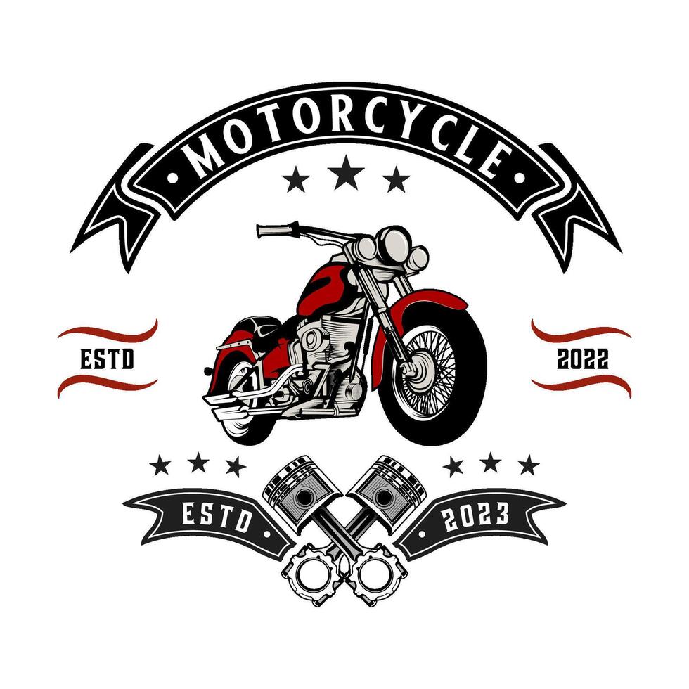 Motorcycle vintage logo. for Motorcycle Club vector