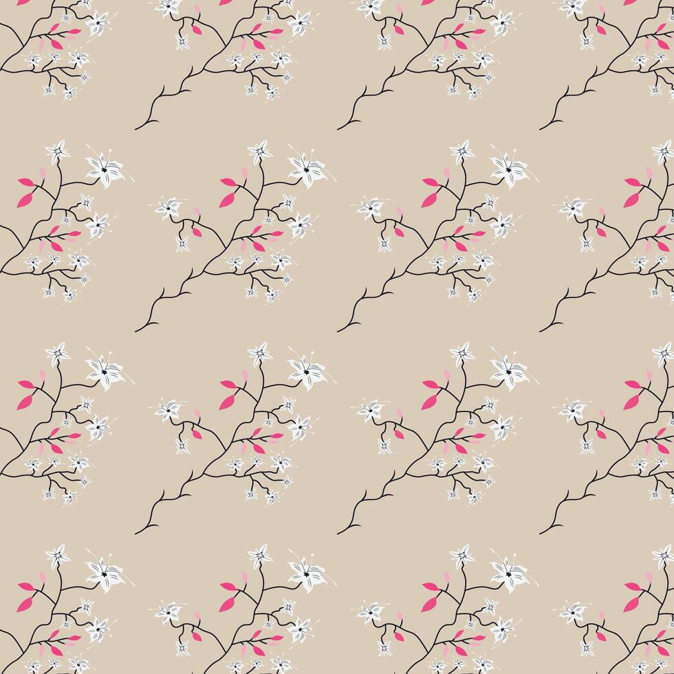 Beautiful Floral Leaves Pattern Cute Background vector