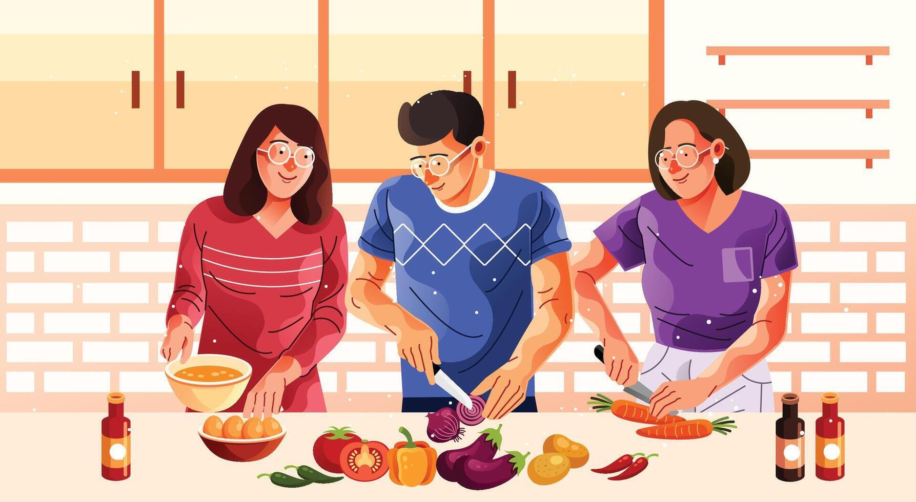Cooking Class Illustration vector