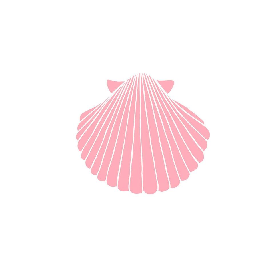 Hand drawn doodle sketch shell vector