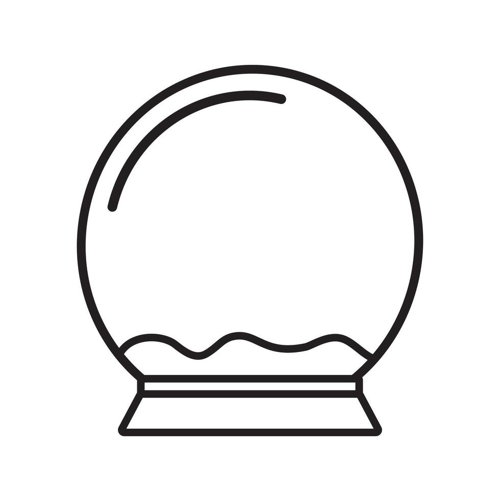 Flat cartoon empty snow ball template vector