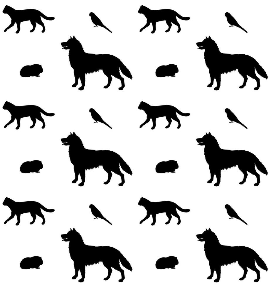 Seamless pattern of hand drawn sketch pet vector
