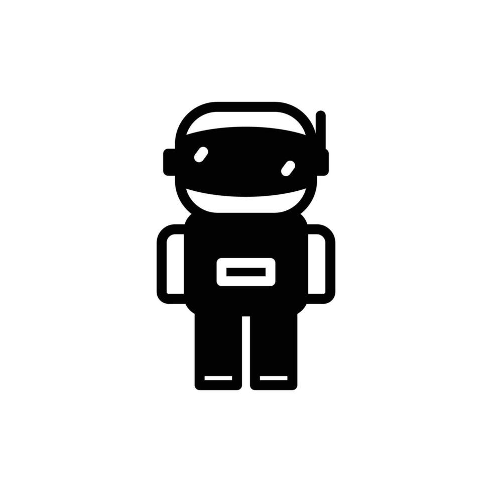astronaut icon solid style vector