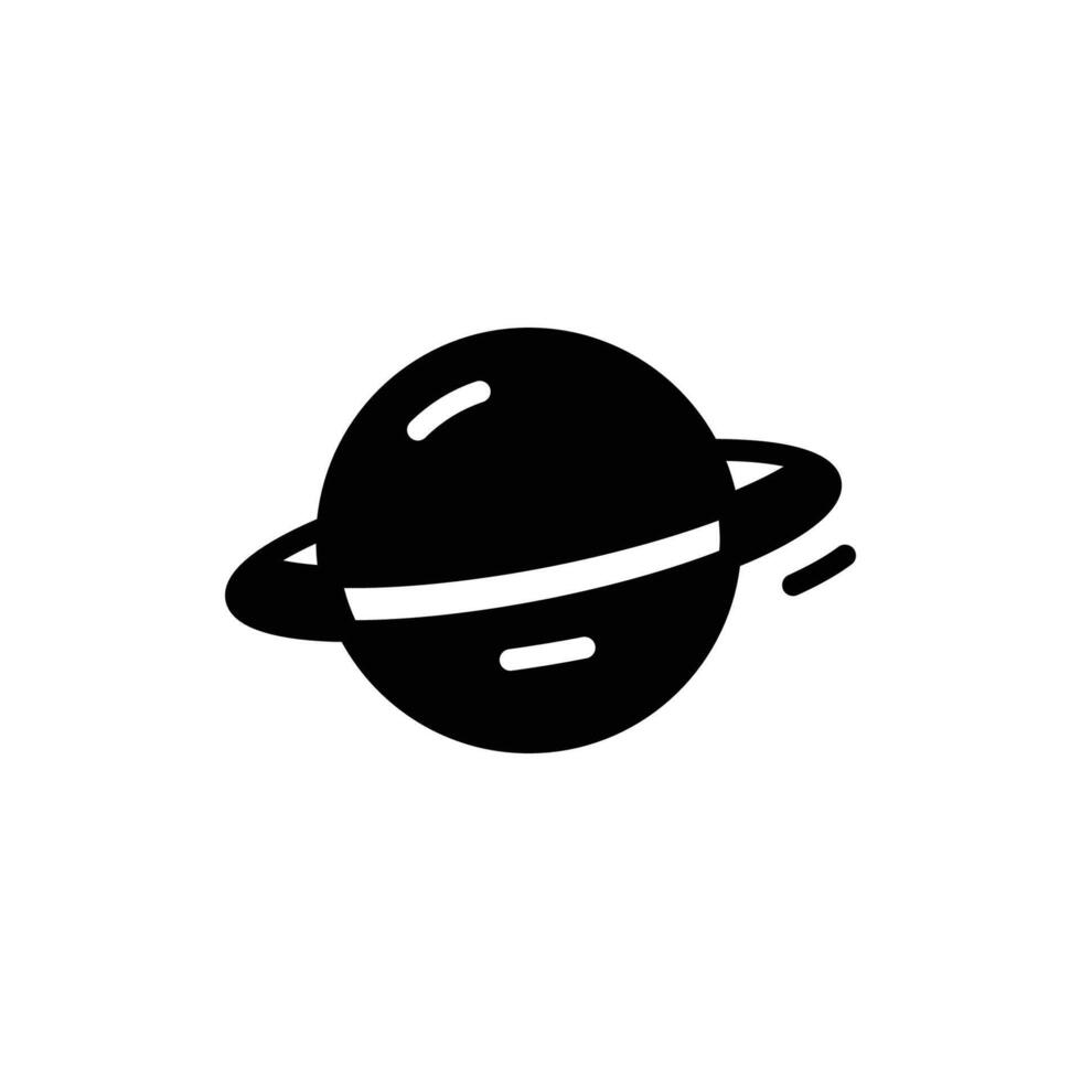 saturn icon solid style vector