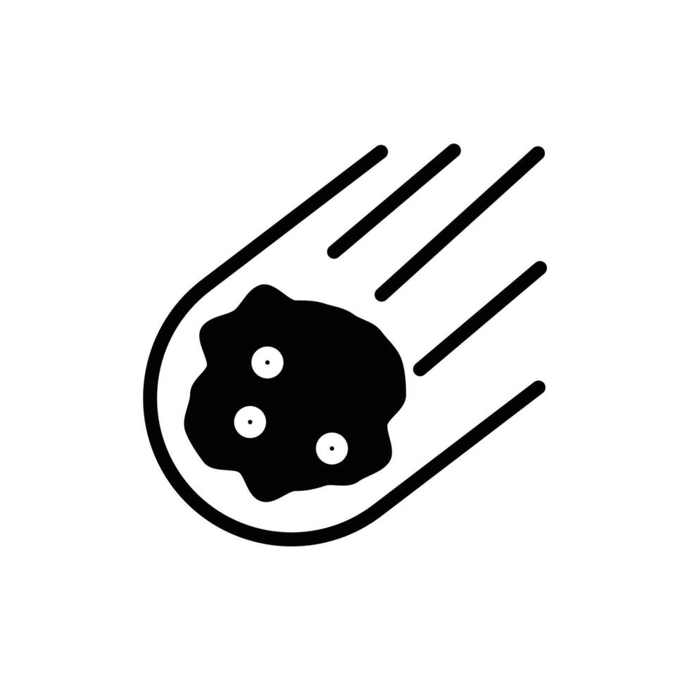 asteroid icon solid style vector