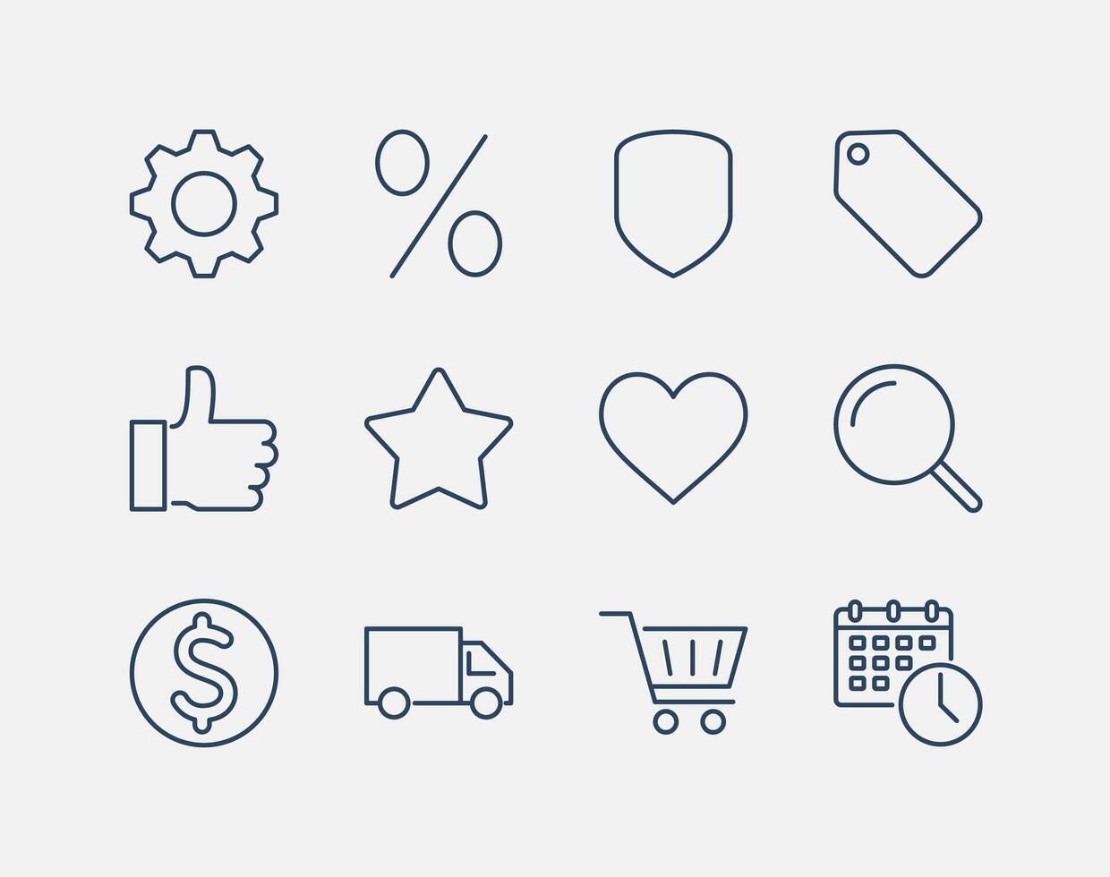 Online Sales Icon Set vector