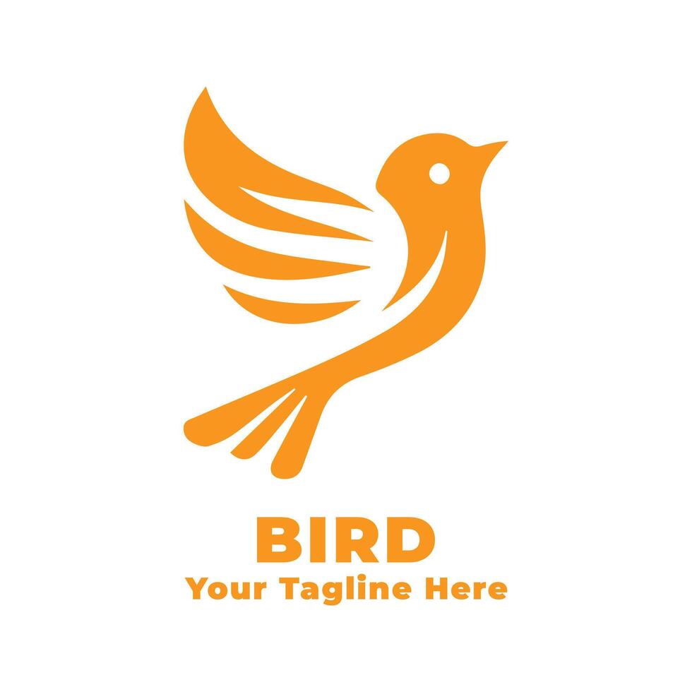 Bird Simple Logo Illustration Silhouette vector