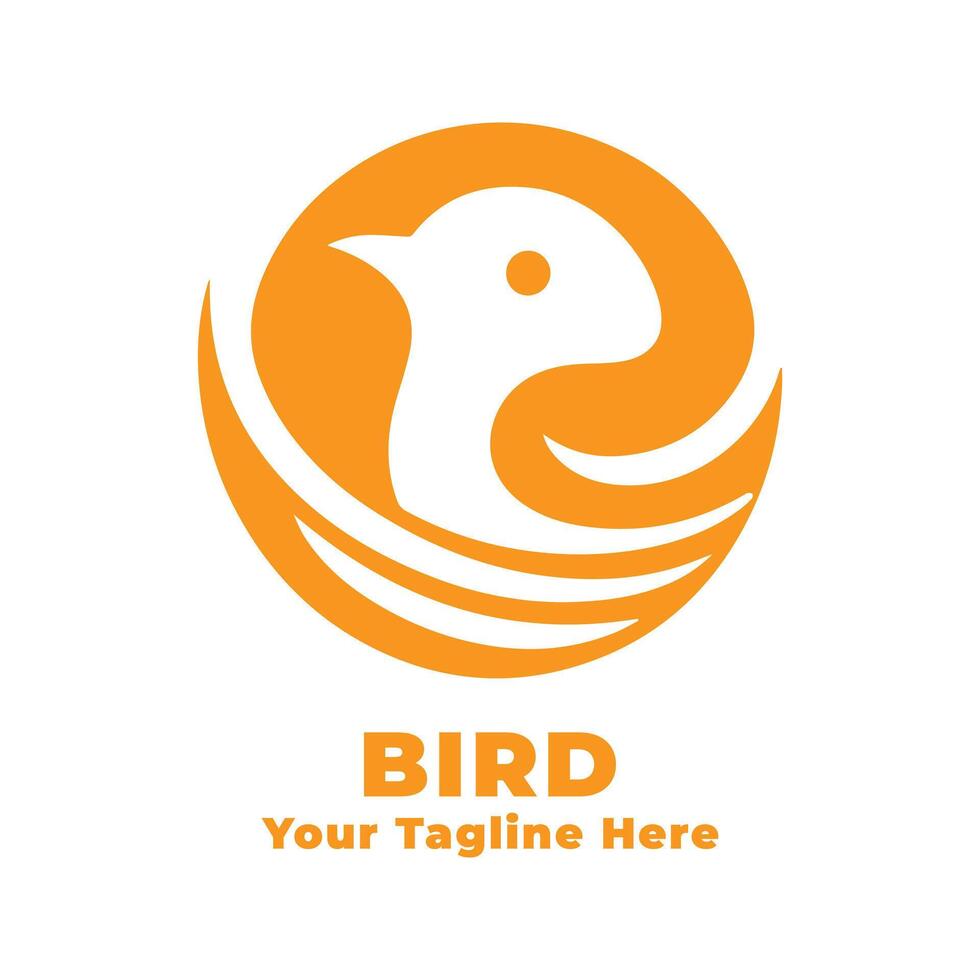Illustration Bird Simple Logo Silhouette vector