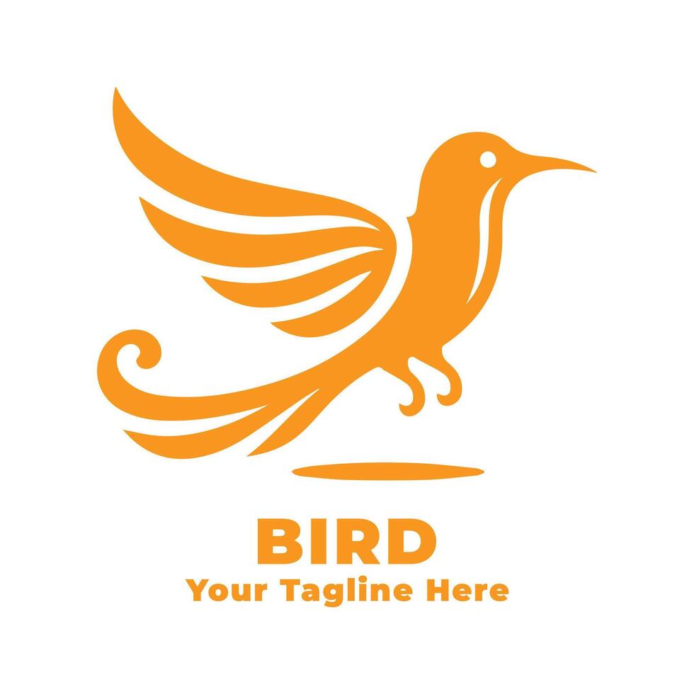 Simple Bird Logo Silhouette vector