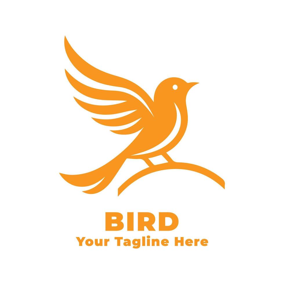 Bird Simple Logo Illustration vector