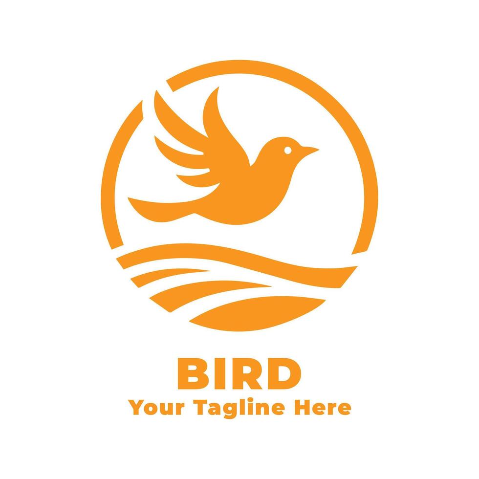 Design Bird Simple Logo Silhouette Illustration vector