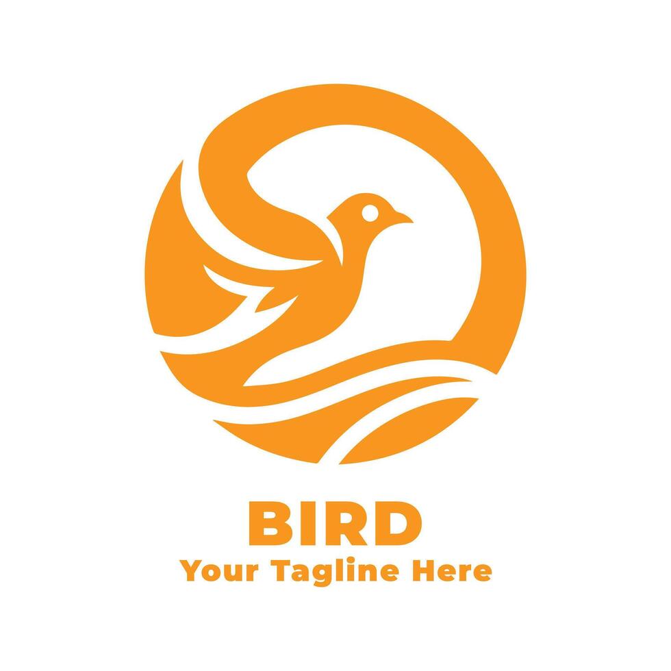 Logo Bird Simple Illustration Design vector