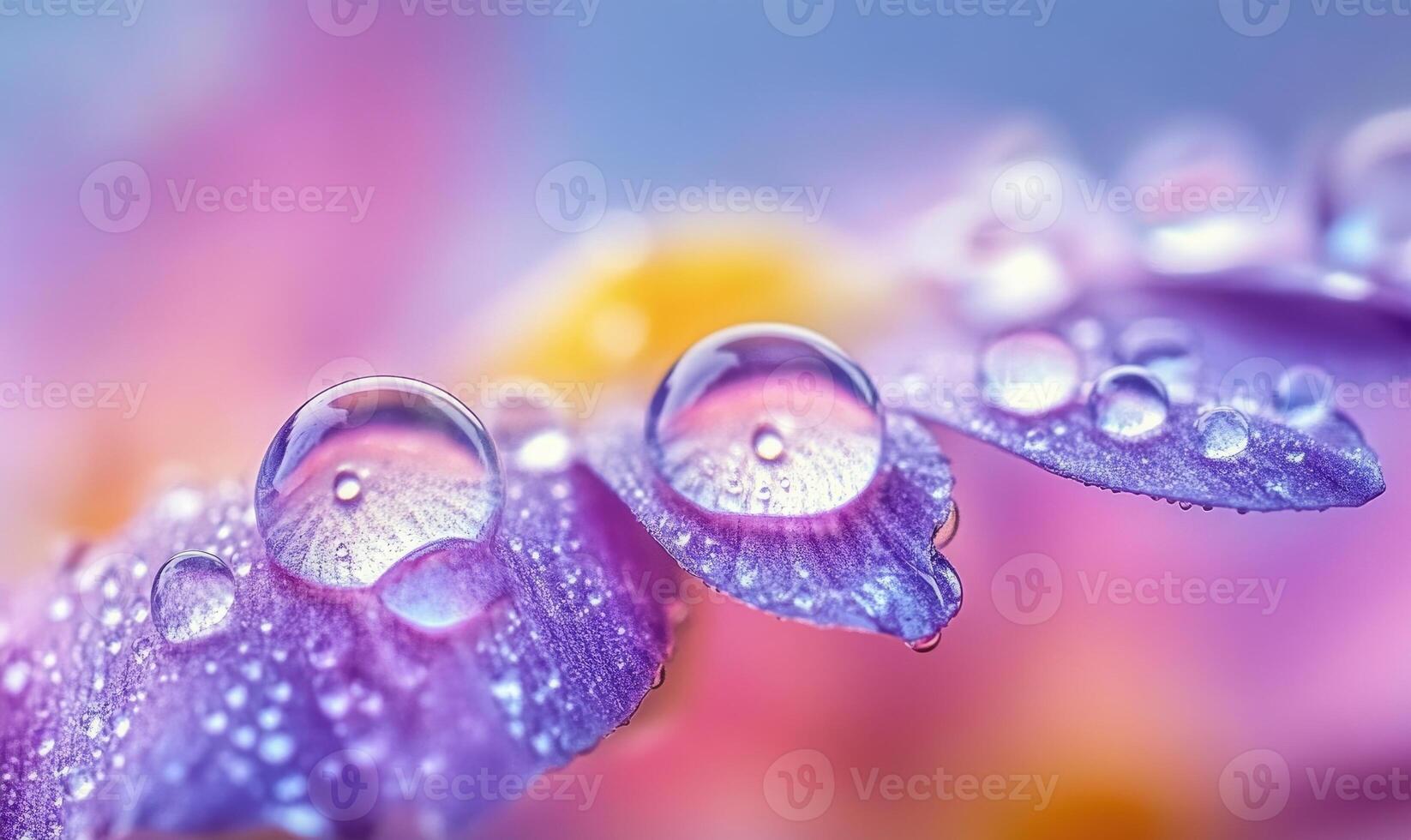 A close up of a flower with water droplets on it photo