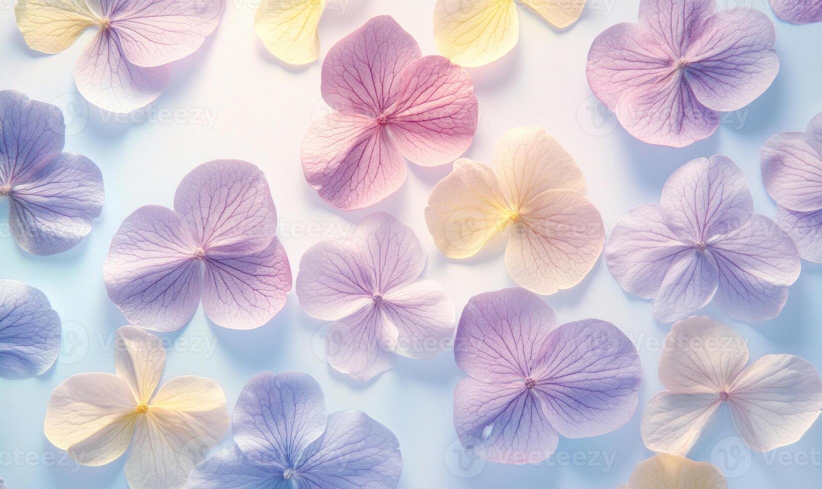 A close up of a bunch of flowers with a blue background photo