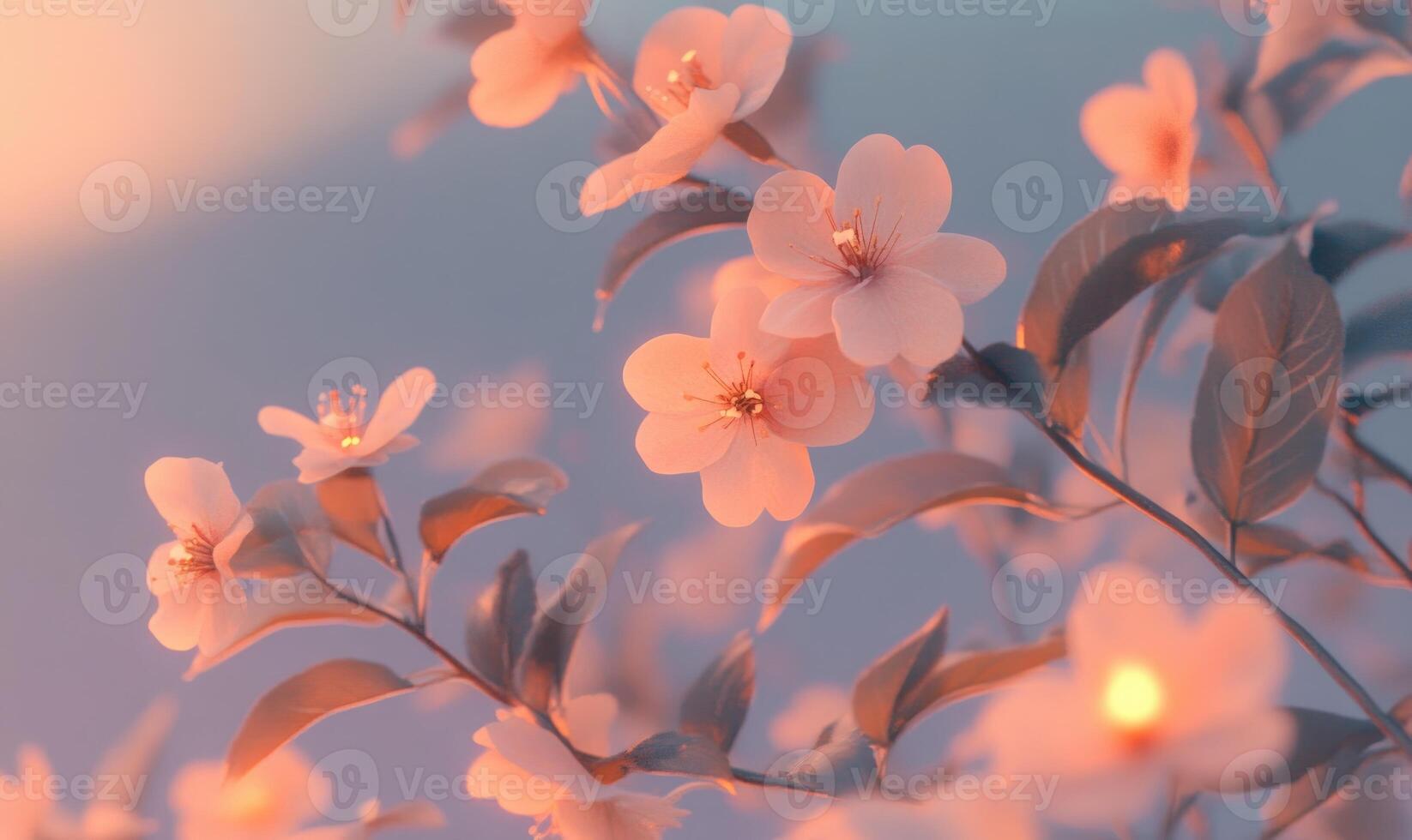 A close up of a pink flower with a blue background photo