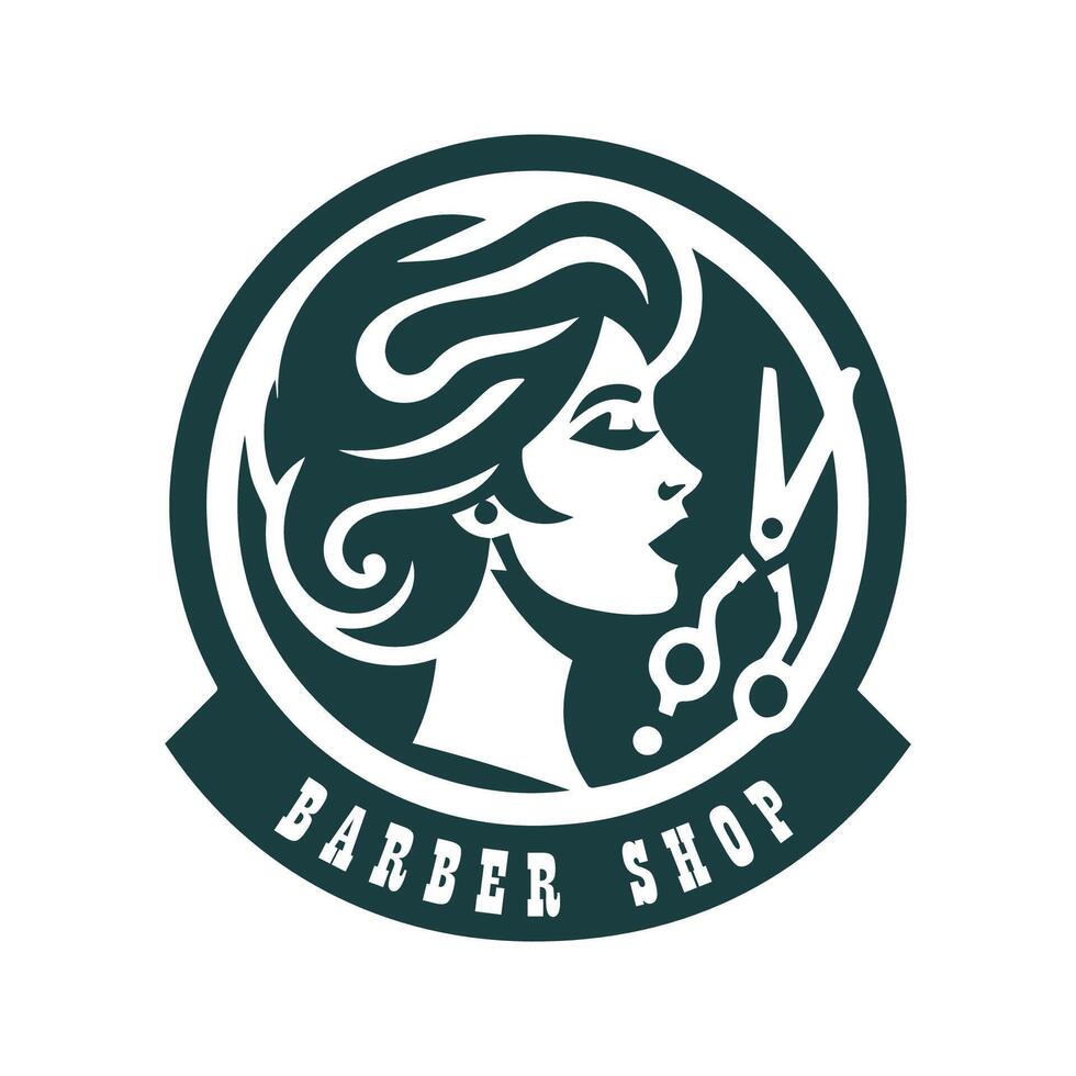 Barber Shop Logo Simple Illustration vector