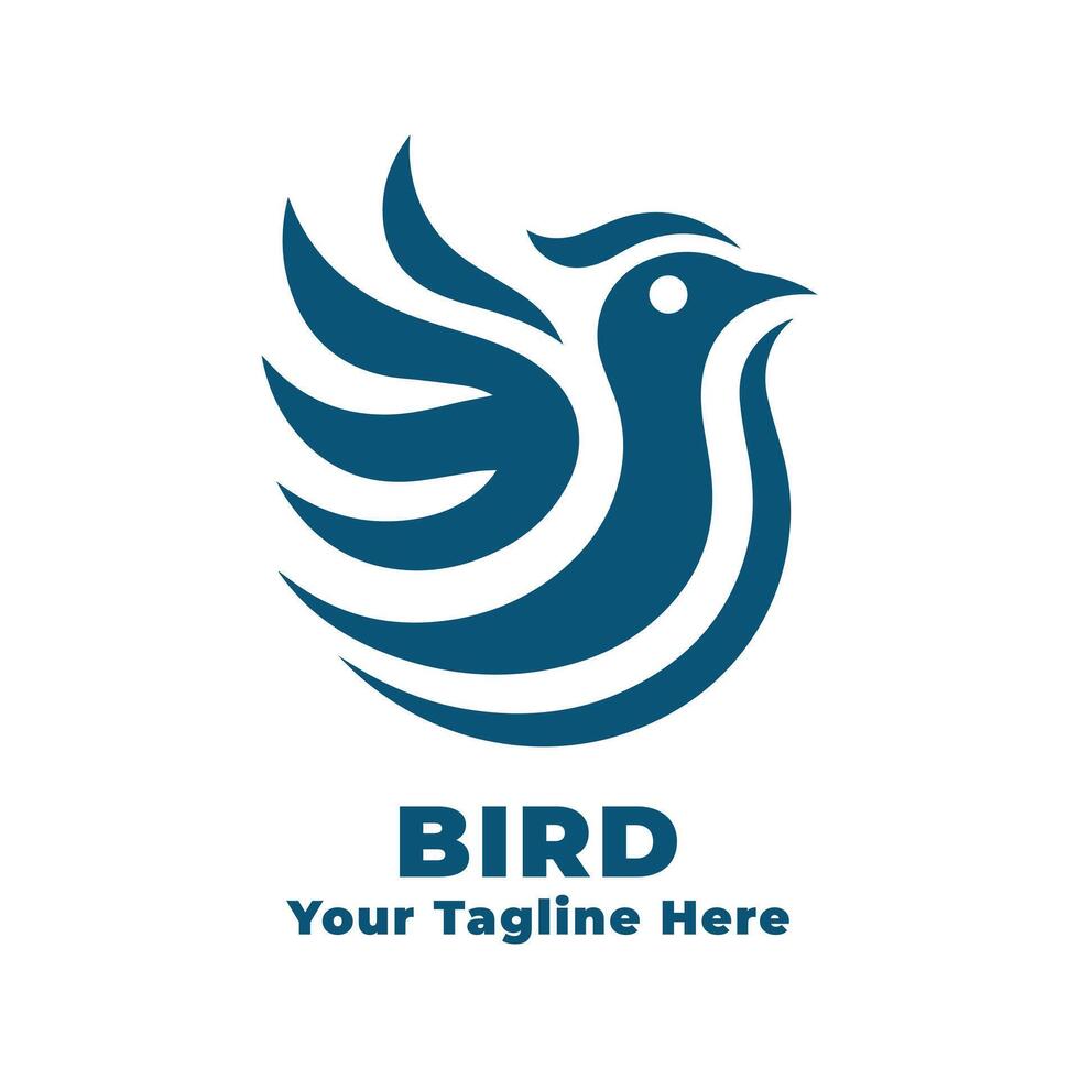 Simple Logo Bird Illustration Design vector