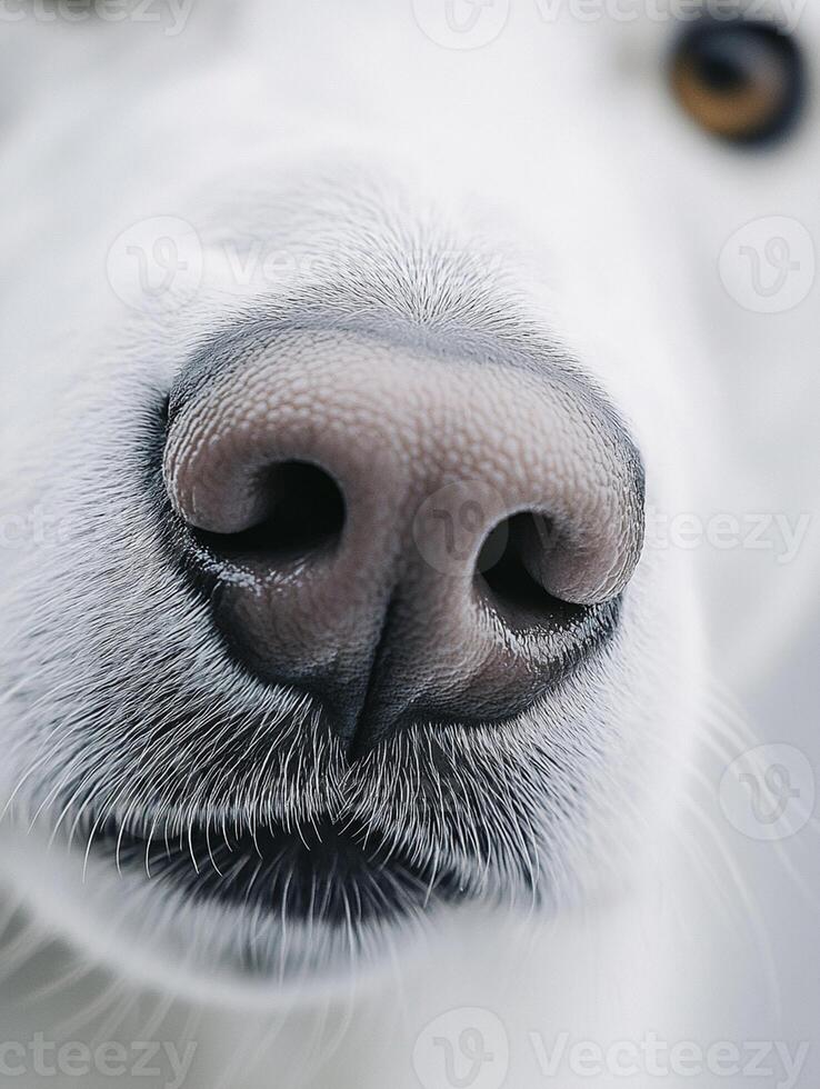 A close up of a dog's nose photo