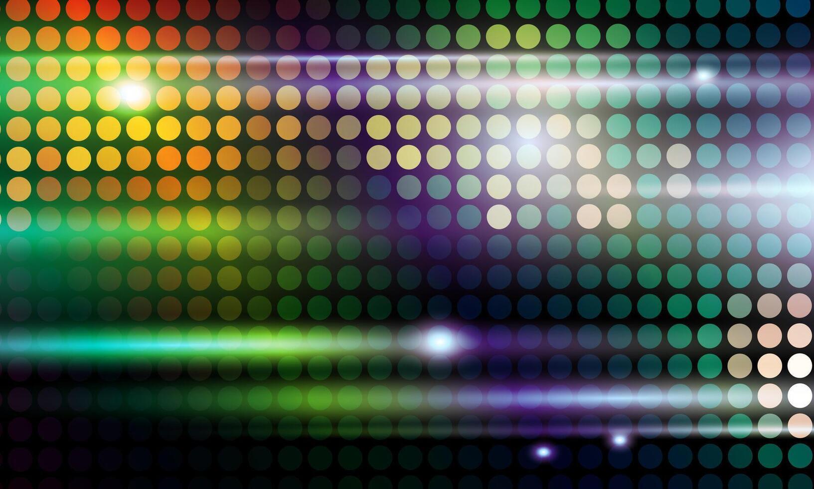 Disco mirror colorful reflecting light. bright green. vector