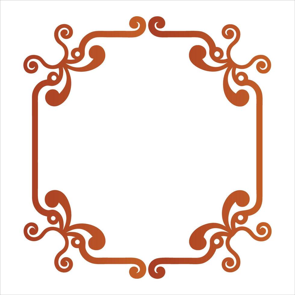 An ornate frame with swirls and swirls vector