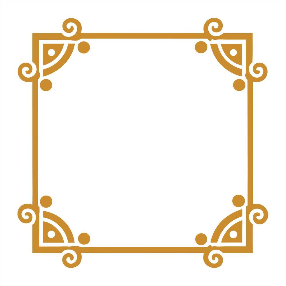 Gold frame with ornate design vector