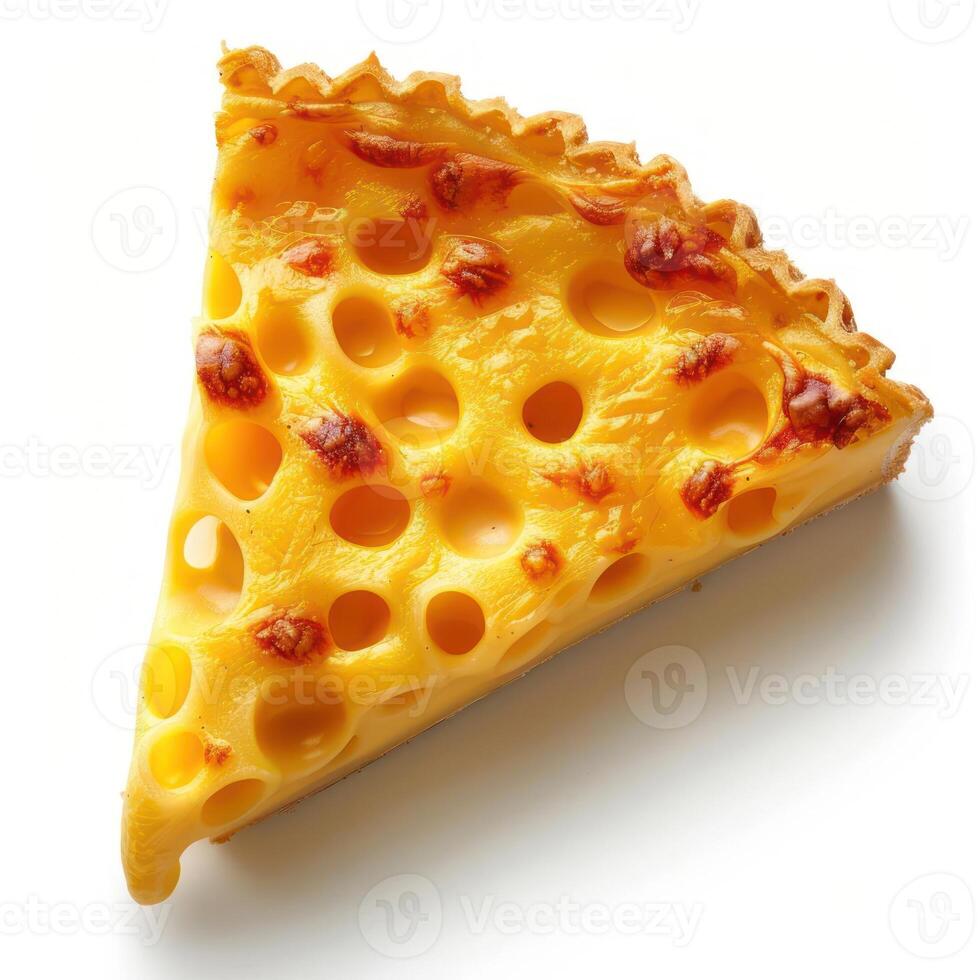 a piece of cheese with holes on it photo