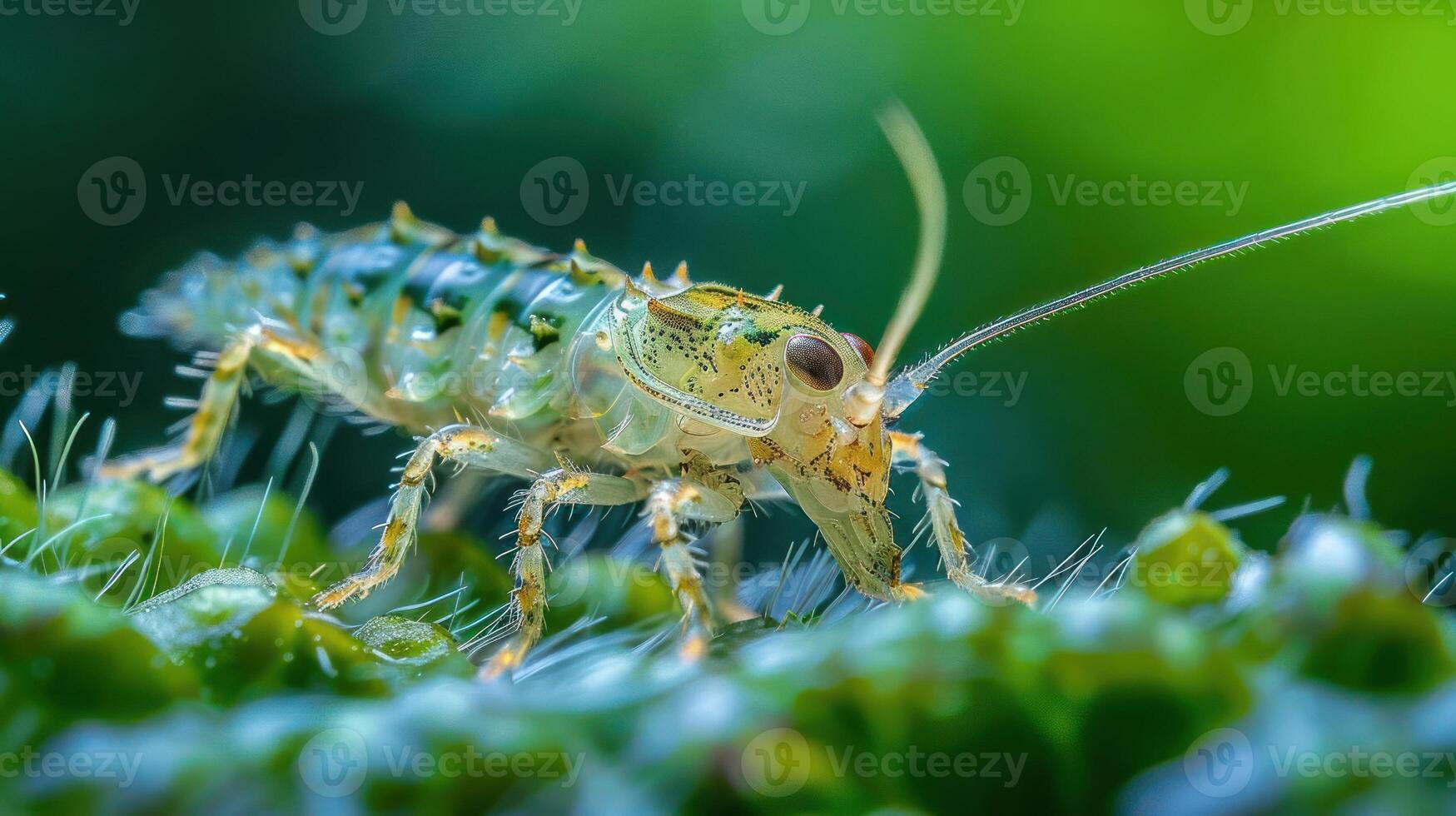 captures a close-up view of an insect, possibly a beetle or ladybug due to its size and color, photo
