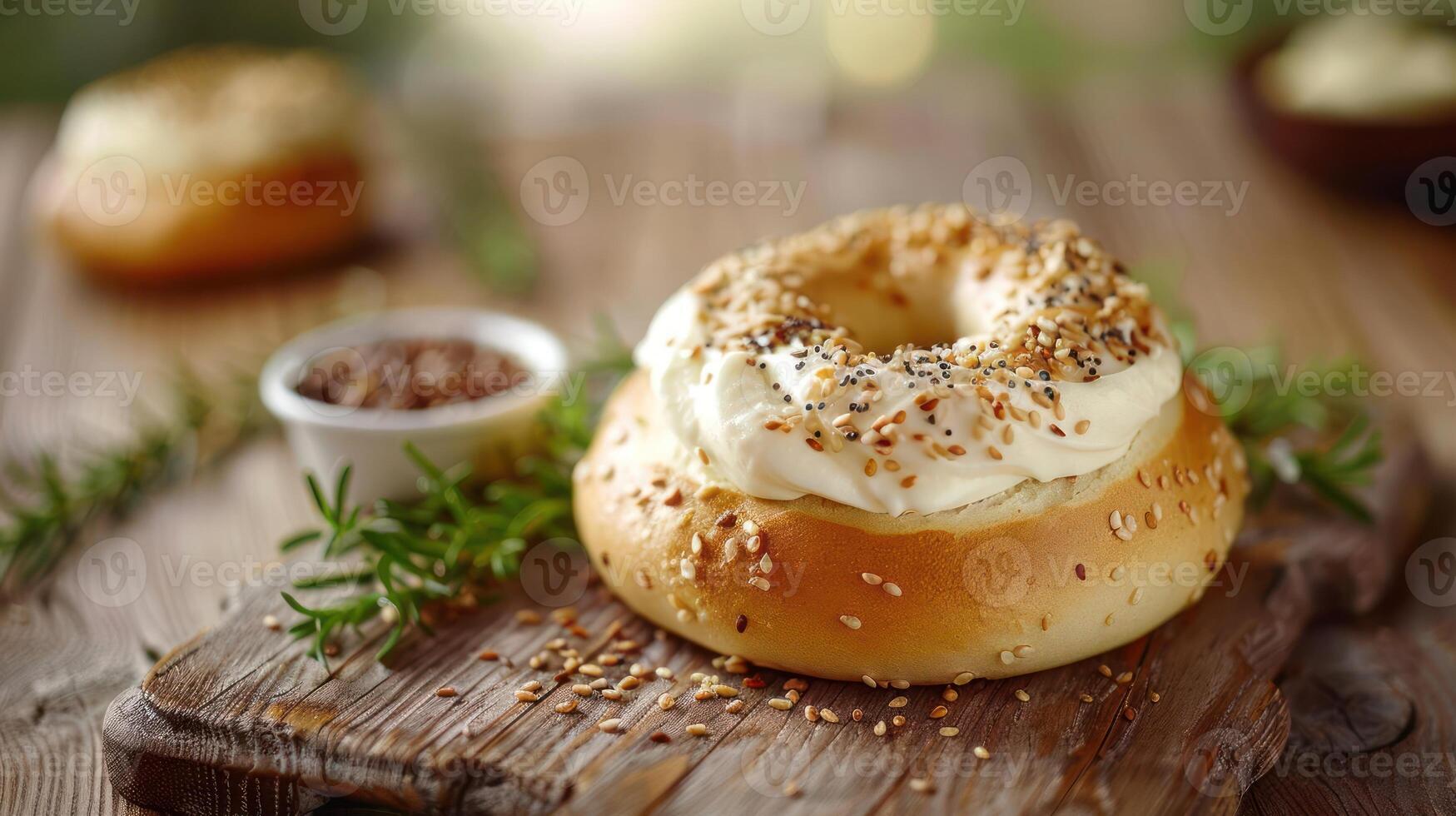 An artfully prepared hamantaschen, possibly filled with cheese and topped with seeds, photo