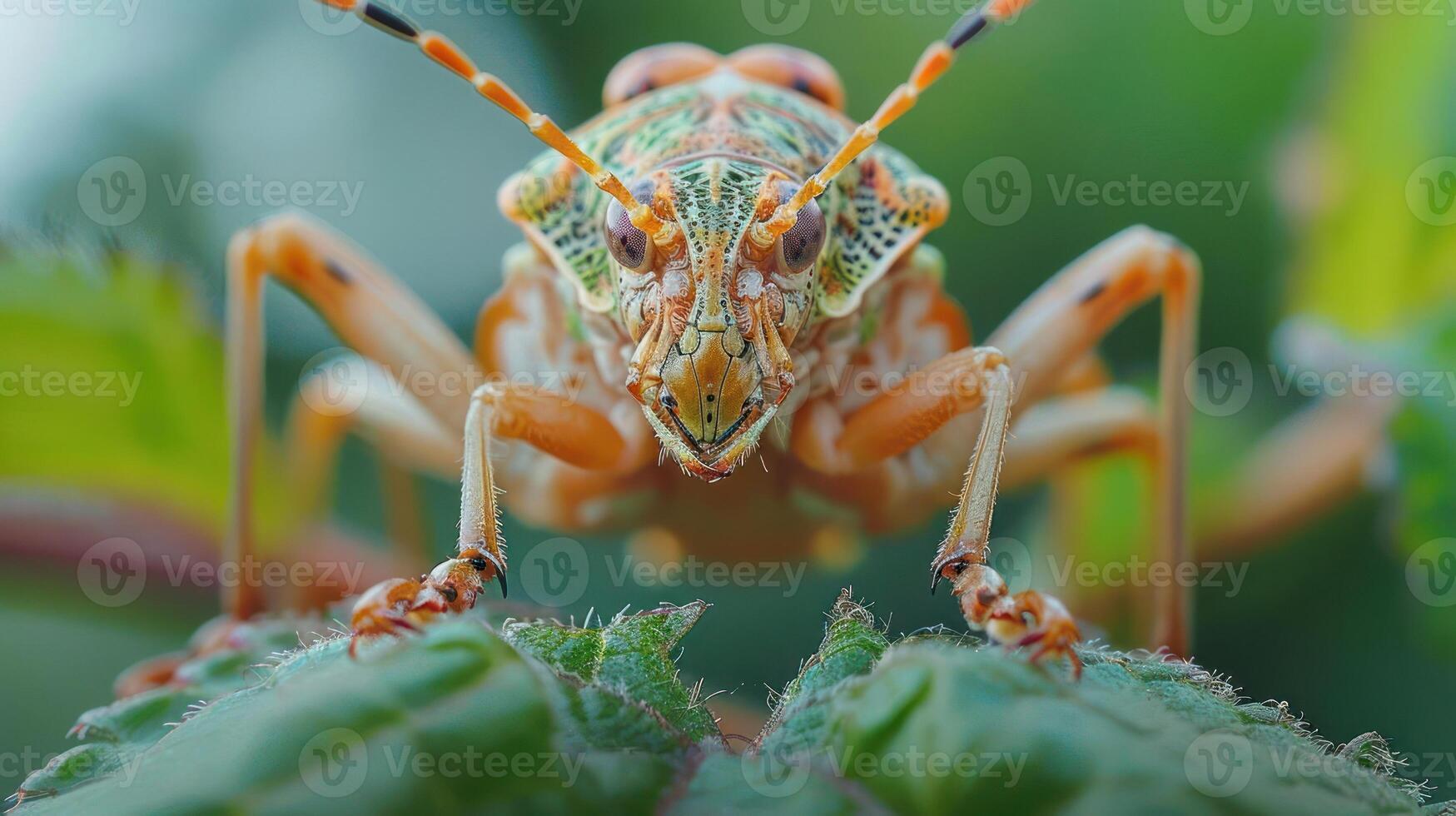 a closeup photograph of a ladybug. captures the detail and complexity of this small, photo
