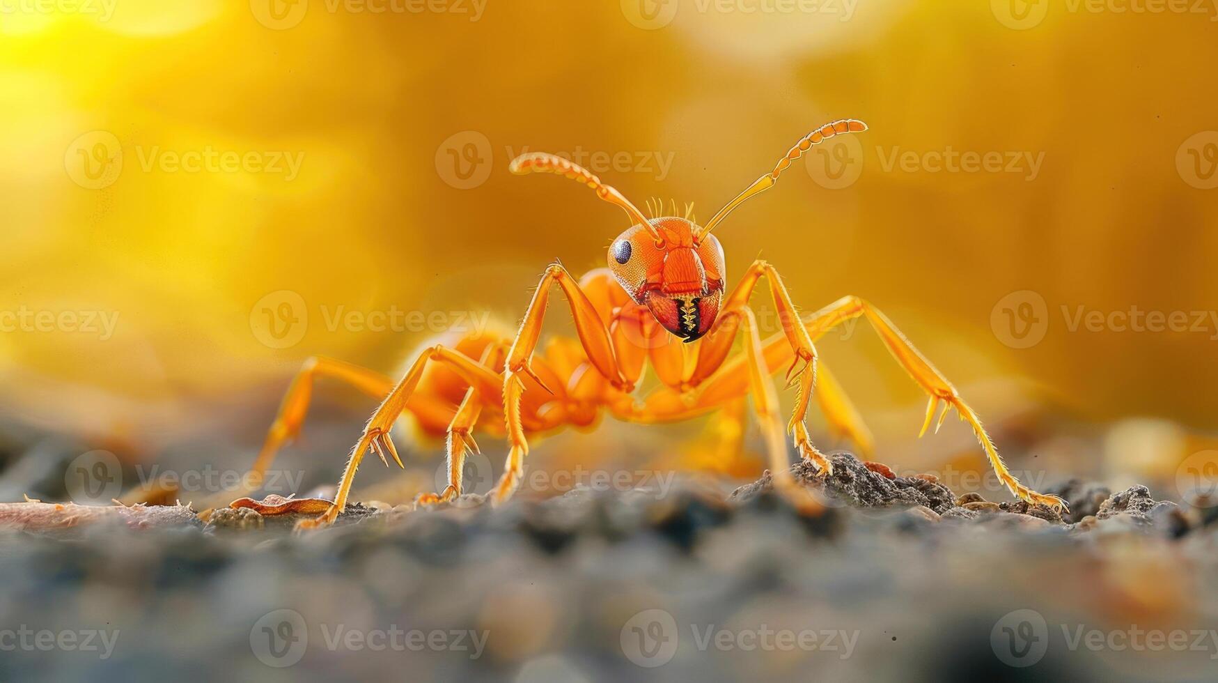 An ant on a surface. photo