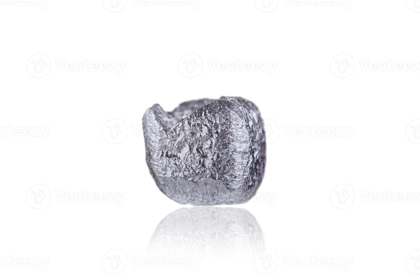 Macro mineral stone not polished diamond, on a white background, isolated on a transparent background photo