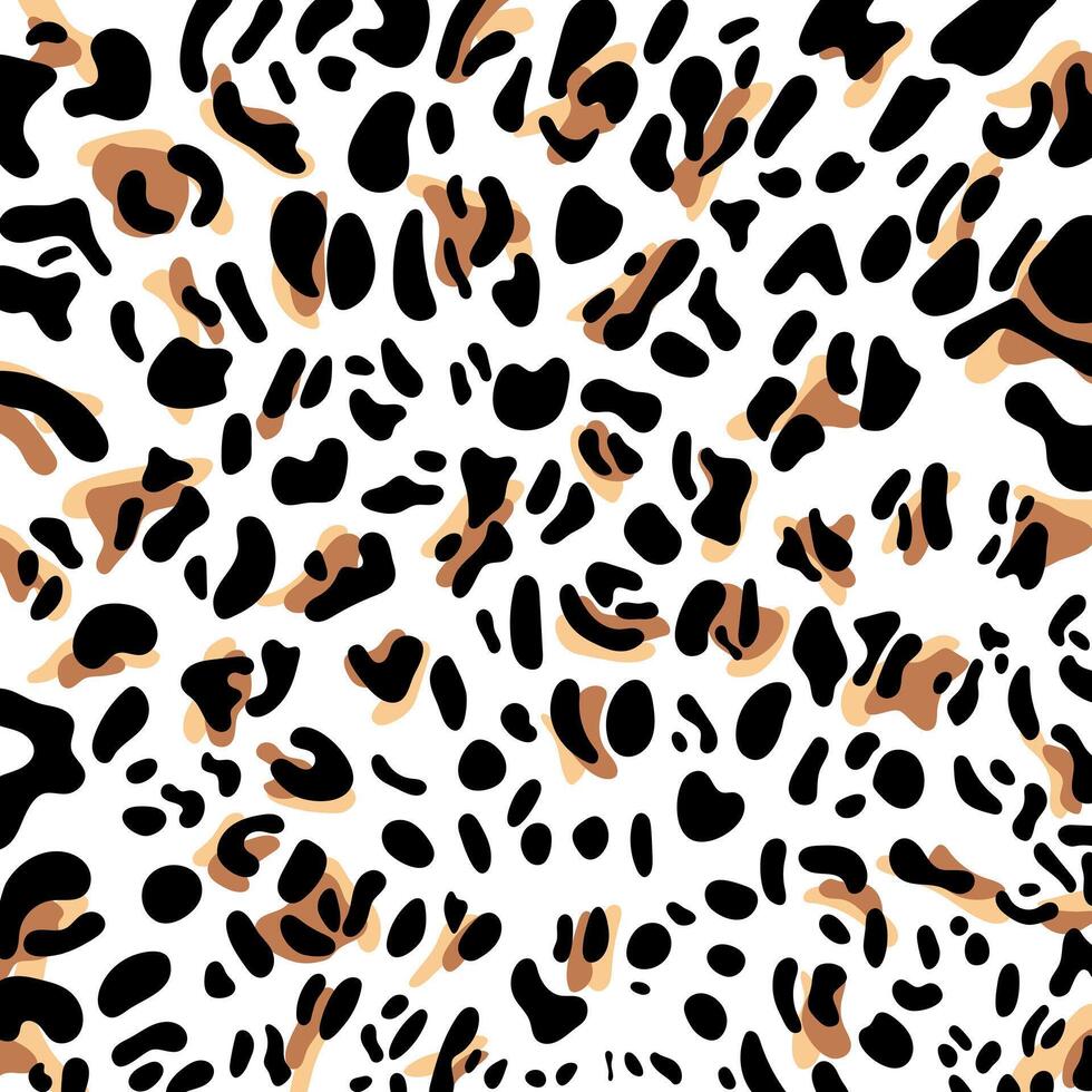 Black and Brown Leopard, Cheetah, Jaguar layered print pattern perfect for decorative and more. vector