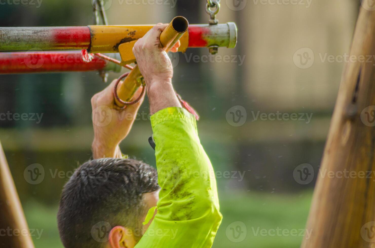 detail of a obstacle in a ocr race course, extreme sport competition photo