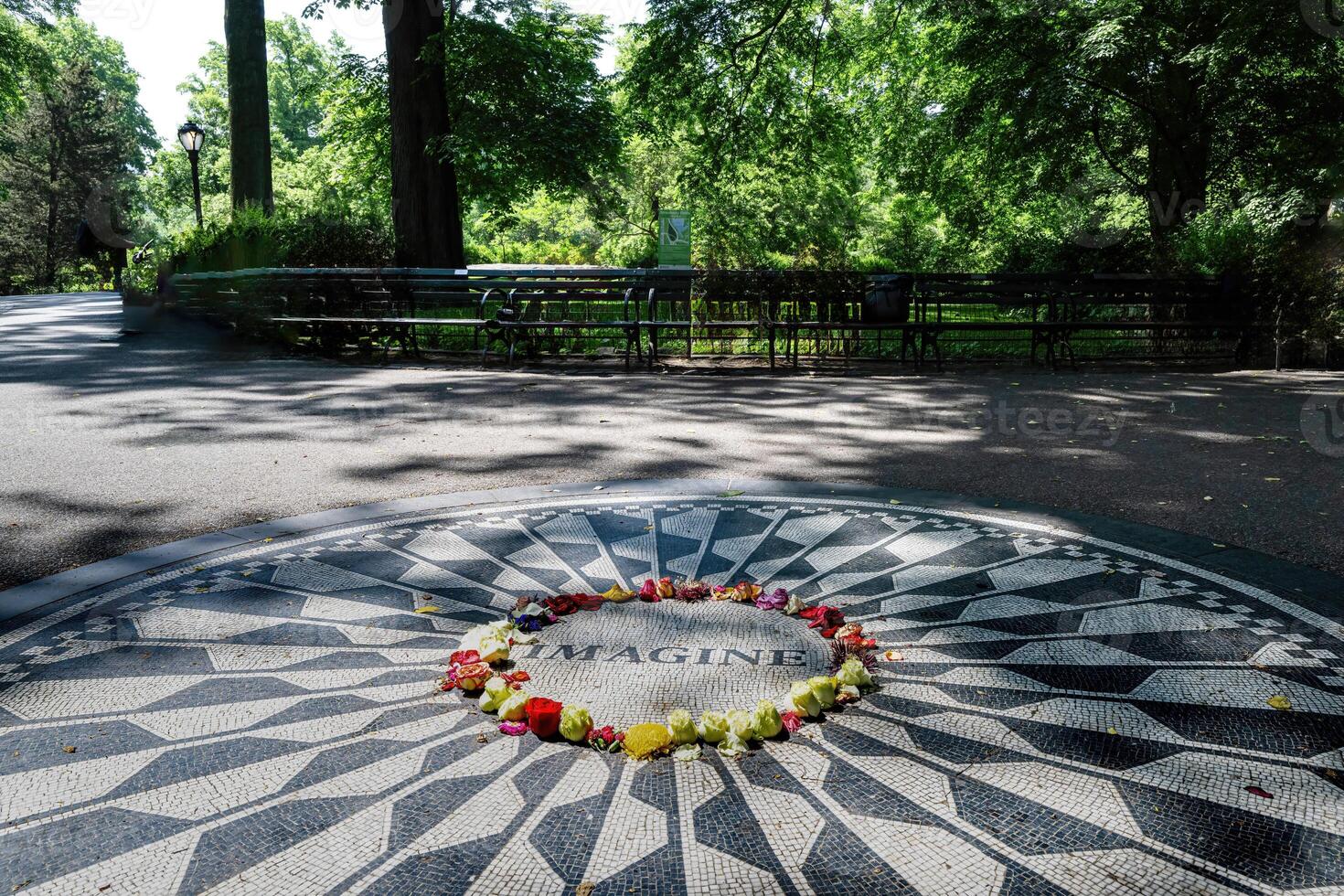 Imagine Mosaic in Strawberry Fields of Central Park in New York City photo
