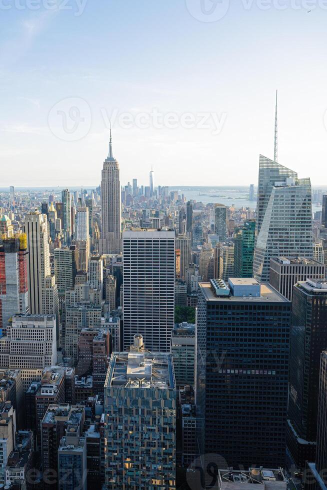 The aerial view from the viewing platform Top of the Rock, Rockefeller Center photo
