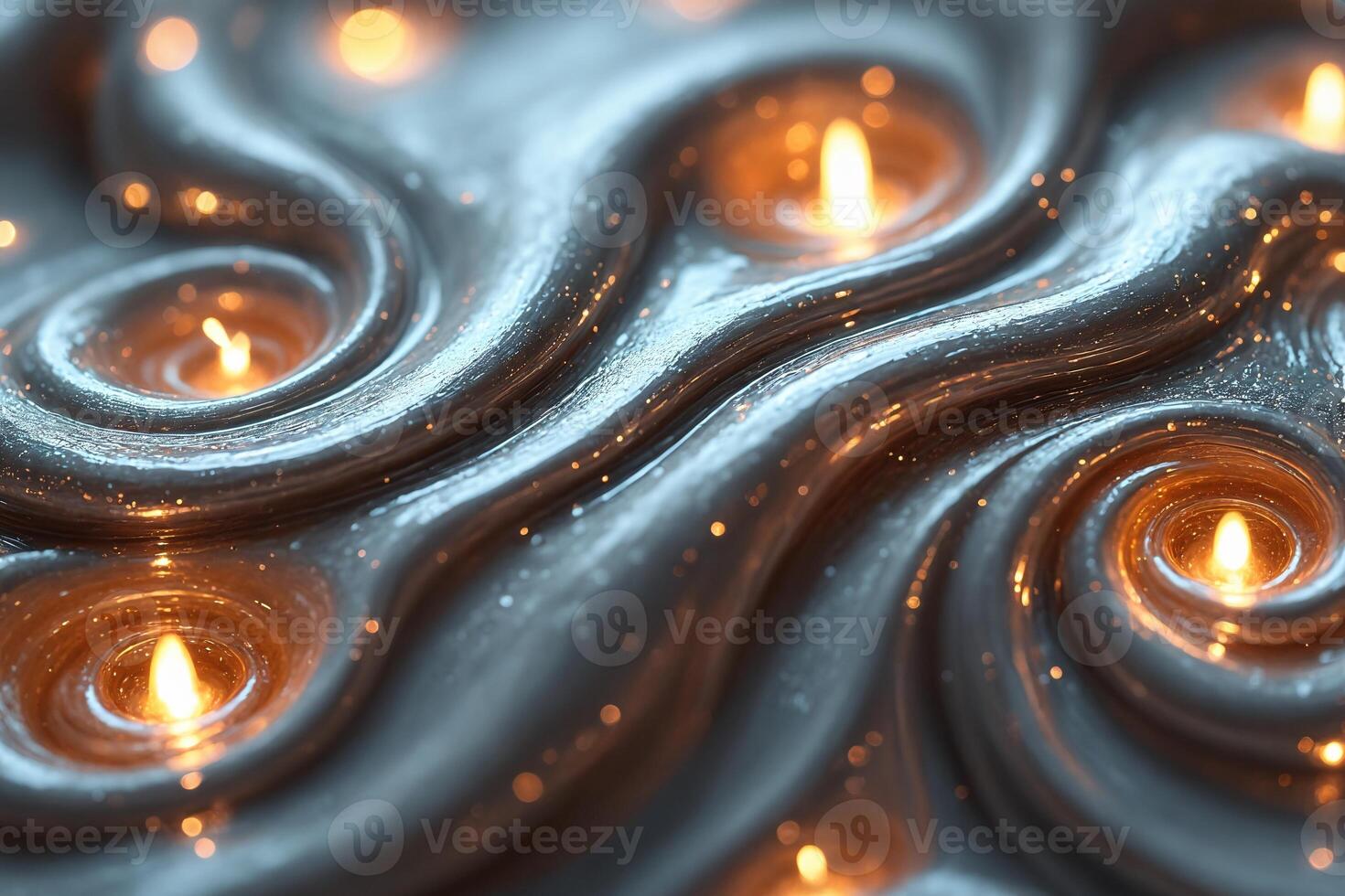 Abstract Liquid Background with Glowing Lights and Swirls photo