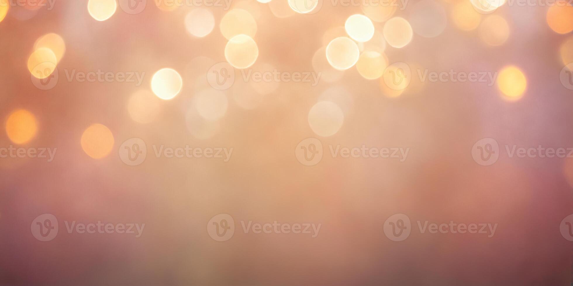 Abstract Blurred Golden Lights Background Bokeh Effect Warm Glow Festive Holiday photo